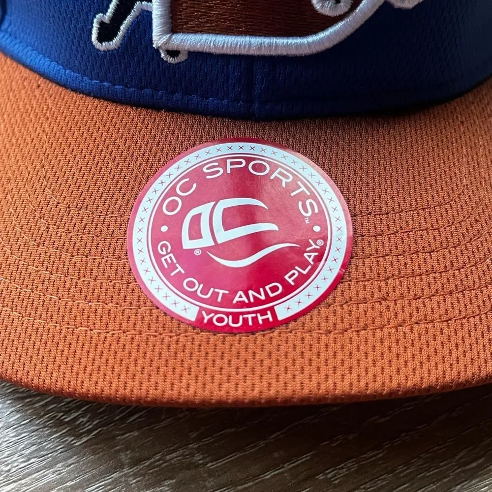 Durham Bulls Youth Baseball Hat Cap Snapback OC Sports Blue Brown Embroidered‎